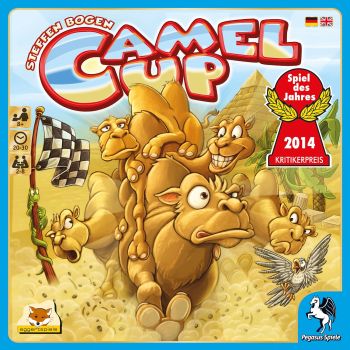Camel Up - Rennspiel, Bietspiel. Ärgerspiel von Steffen Bogen erschienen bei Pegasus Spiele Camel Up - Rennspiel, Bietspiel. Ärgerspiel von Steffen Bogen
