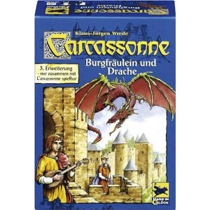 Carcassonne - Burgfrulein und Drache - Erweiterung, Legespiel, Anlegespiel von Klaus-Jrgen Wrede