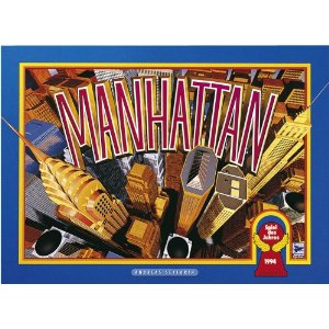 Manhattan - Brettspiel, Legespiel, Mehrheitenspiel von Andreas Seyfarth erschienen bei Hans im Glück Manhattan - Brettspiel, Legespiel, Mehrheitenspiel von Andreas Seyfarth