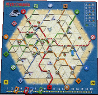 Metromania - Spielplan des Brettspiels von Jean-Michel Maman