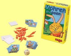 Möhren mopsen - Kinderspiel / Würfelspiel von Heinz Meister erschienen bei Haba Möhren mopsen - Kinderspiel / Würfelspiel von Heinz Meister