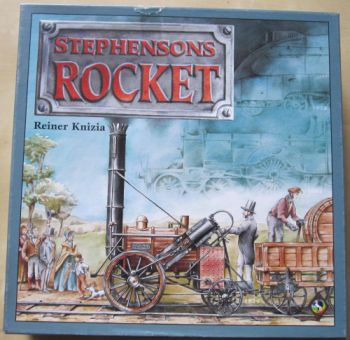 Stephensons Rocket - Eisembahnspiel, Aufbauspiel von Reiner Knizia erschienen bei Pegasus Stephensons Rocket - Eisembahnspiel, Aufbauspiel von Reiner Knizia